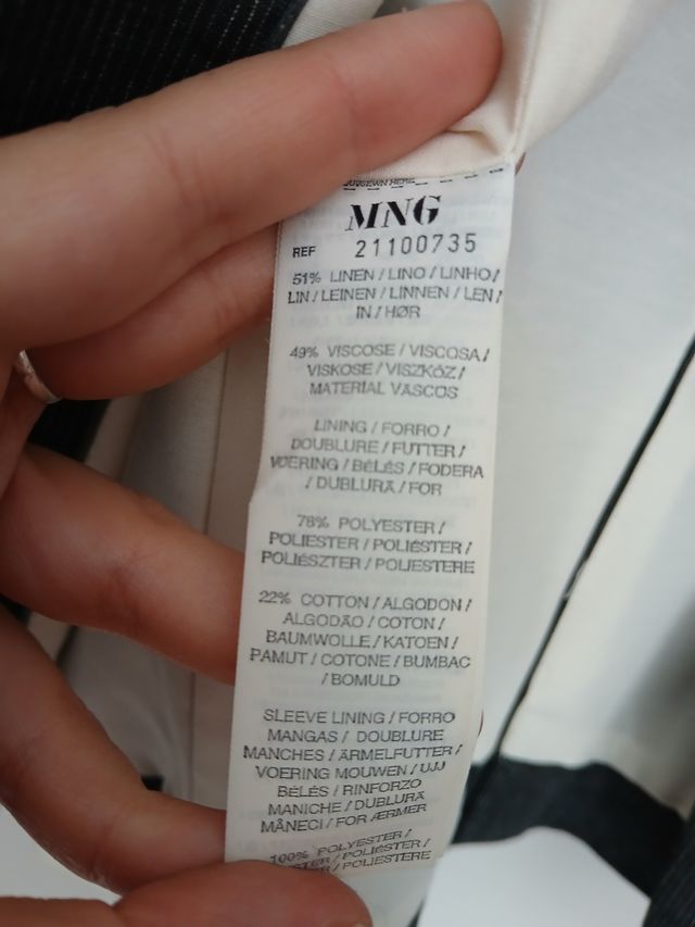 Americana gris mujer de Mango