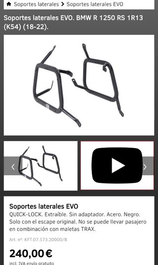 Soportes laterales EVO - BMW  R 1250 RS