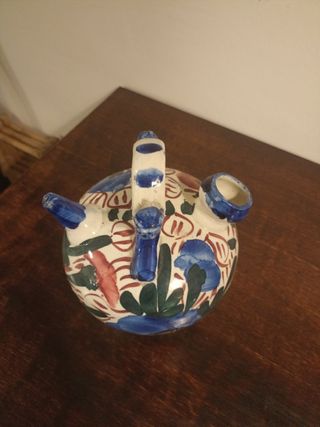 Botijo pintado floral