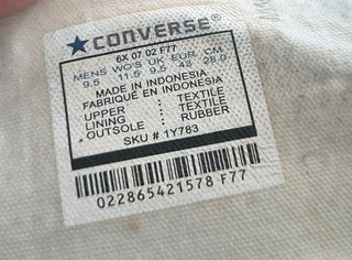 Bambas converse nro.43