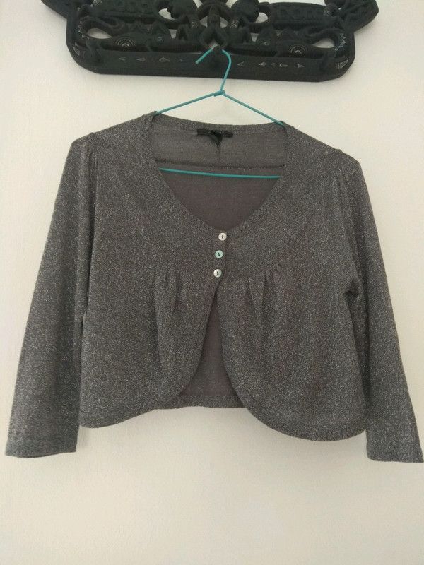 Cardigan jersey bolero plateado Mango MNG Suit