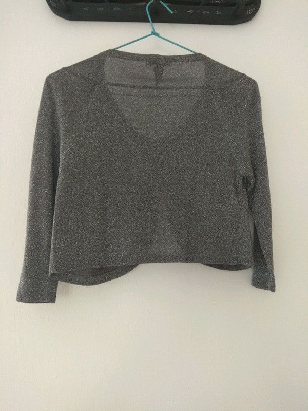 Cardigan jersey bolero plateado Mango MNG Suit