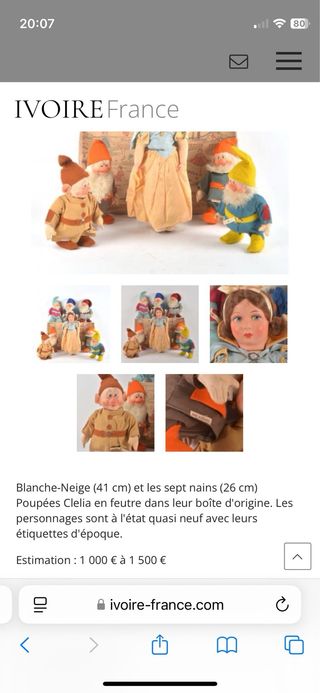 Muñeca antigua Blanca Nieves