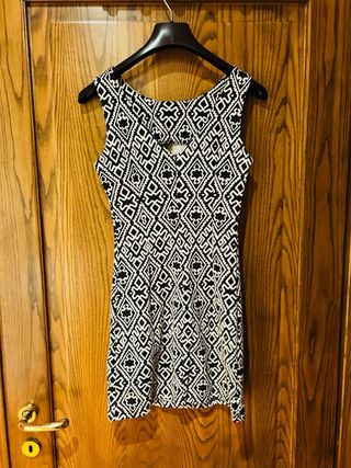 Miniabito senza maniche con motivo geometrico