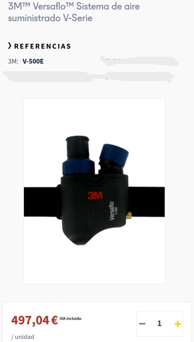 3M V-500 VERSAFLO REGULADOR AIRE soldadura