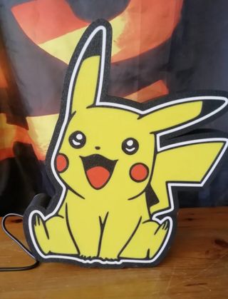 Letrero led Pikachu leer descripción