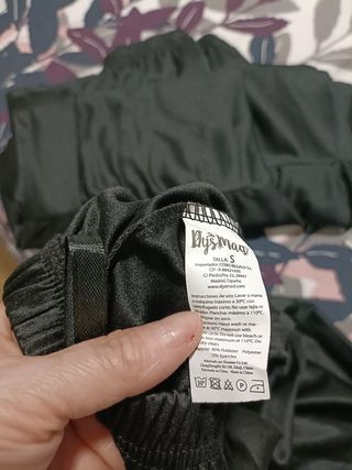 Falda flamenco negra volantes talla S
