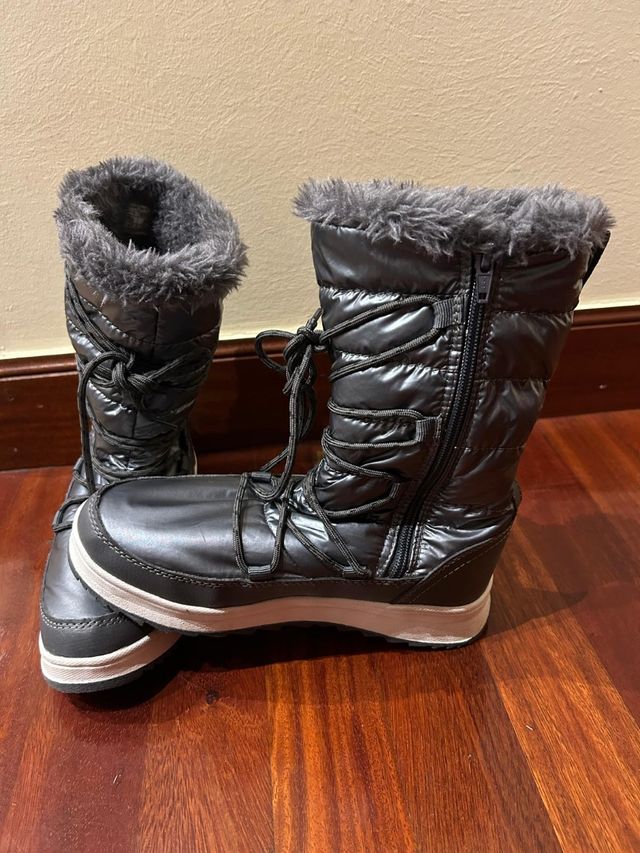 Bota alta pelo por dentro gris Talla 38