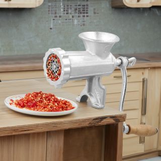 Tritacarne Manuale Manovella in Ghisa Fissaggio a