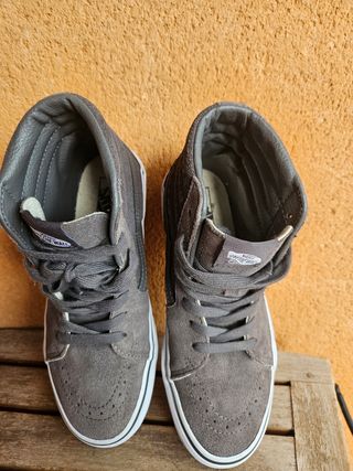 Vans Sk8-Hi Grises Letras