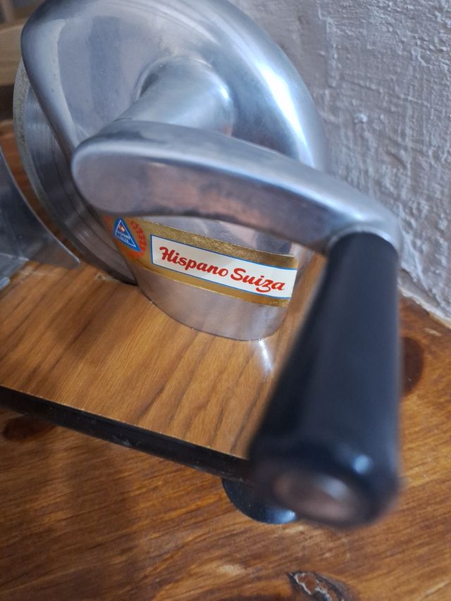 Máquina manual de cortar fiambres años 60