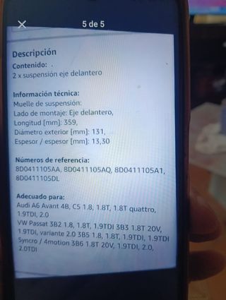 Suspensión de lan Tera nueva