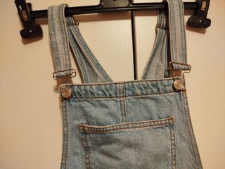 Salopette jeans chiaro taglia M