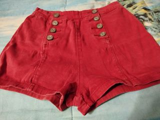 Pantaloncino cotone rosso taglia 38