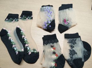 Pack 5 pares de calcetines transparencia