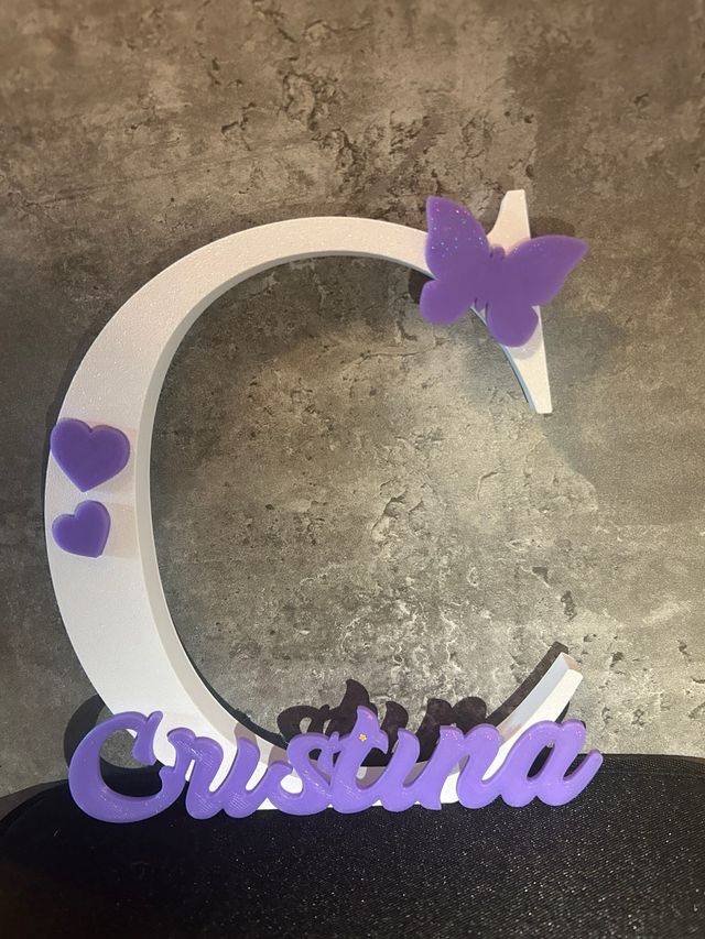 Letra decorativa personalizada