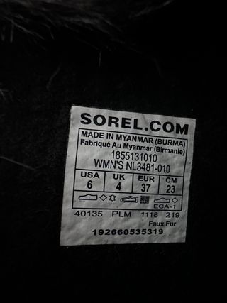 Botas sorel talla 37