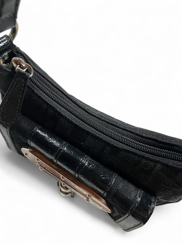 Borsa GUESS nera Y2K vintage mini baguette