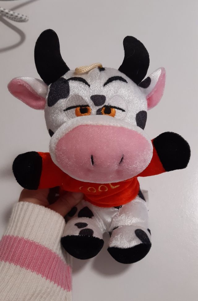 Reloj y peluche de baca