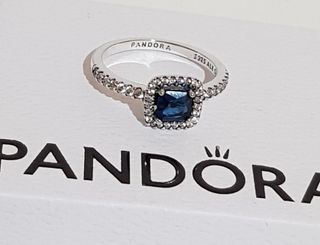 Anillo circonita azul
