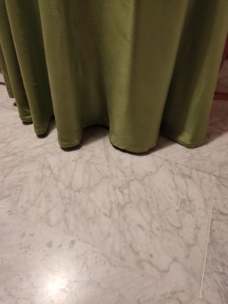 Falda mesa camilla redonda 90 cm. Verde.
