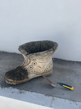 Jardinera con forma de bota
