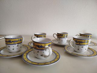 6 Tazas de café porcelana de bohemia