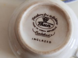 6 Tazas de café porcelana de bohemia