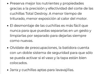 Batidora de vaso  Gran katana 18 total destroy B