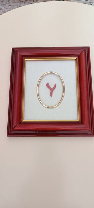 QUADRETTO AMULETO FORTUNA VERO CORALLO ROSSO