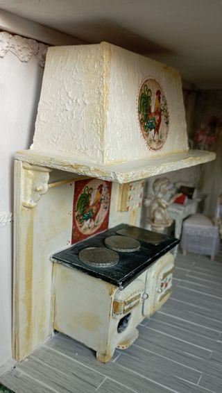 Stufa con cappa stile fattoria dollhouse