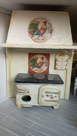 Stufa con cappa stile fattoria dollhouse