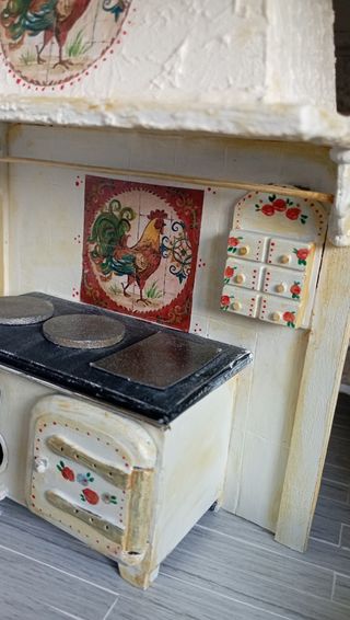 Stufa con cappa stile fattoria dollhouse