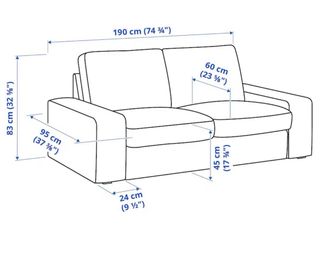 Funda de sofa kivik 2 plazas