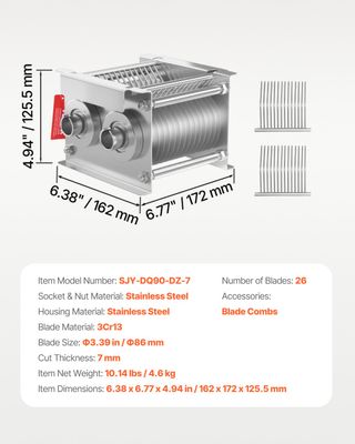 Lama per Affettatrice Acciaio Inox Lama 7 mm per A