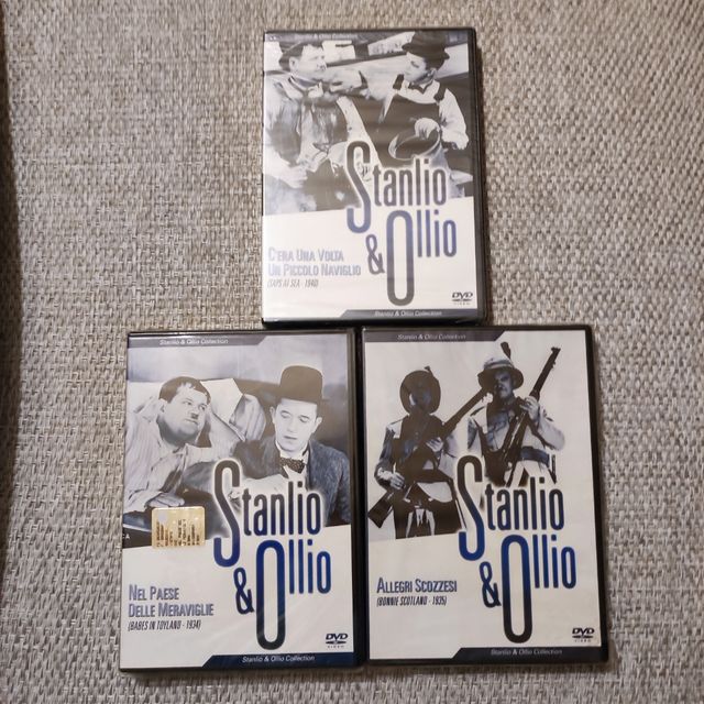 3 dvd Stanlio e Ollio - nuovi sigillati 1934-1940