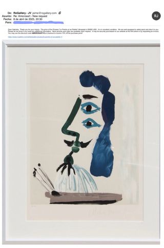 Litografia Picasso firmada a lapiz por herederos