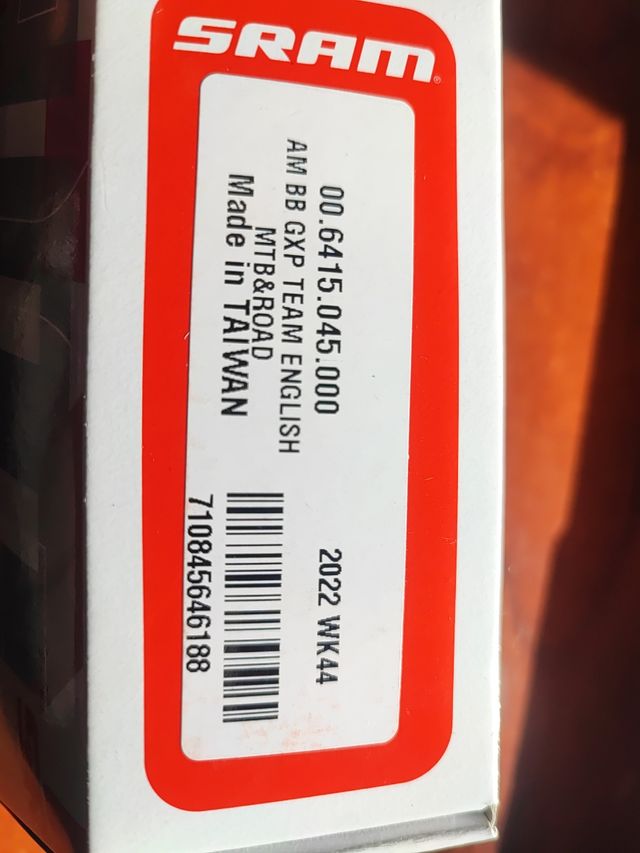 Cazoletas pedalier sram gxp english