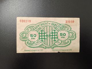 50 céntimos 1937 Balaguer