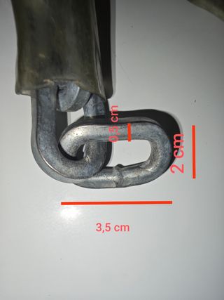 Candado de seguridad más cadena acerada