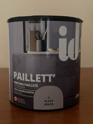 Pintura paillett plata 500ml