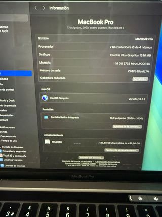 MacBook Pro i5 16GB m.2 -> 512GB