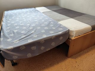 Cama nido elevable con colchones