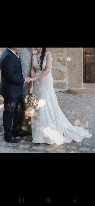 Vestido de novia boho elegante T.44