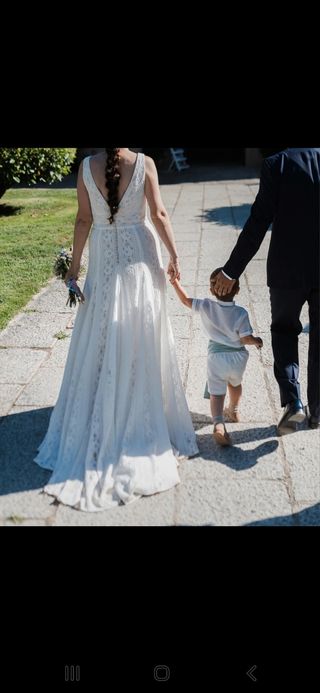 Vestido de novia boho elegante T.44