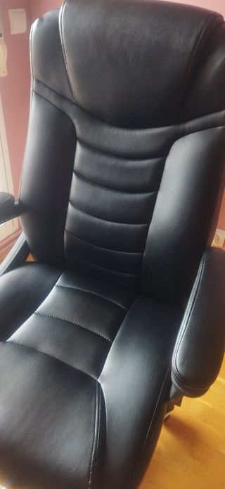Butaca negra para escritorio, silla, sillón
