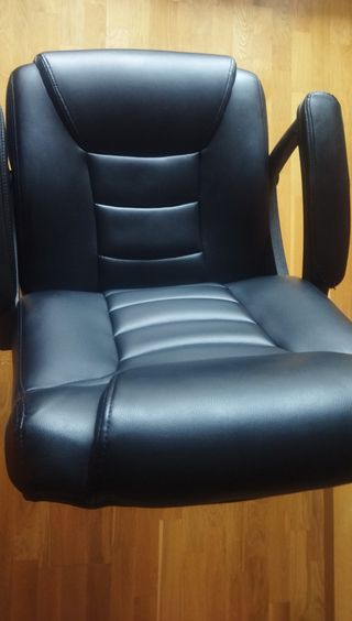 Butaca negra para escritorio, silla, sillón