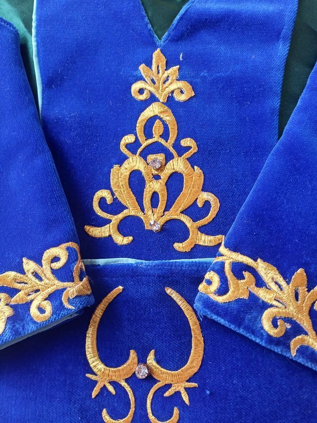 Saya terciopelo para virgen desde 50 a 60 cm