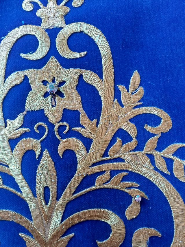 Saya terciopelo para virgen desde 50 a 60 cm