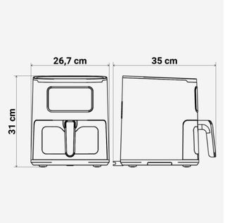 Freidora de Aire UNIVERSAL BLUE 5 Litros Negra